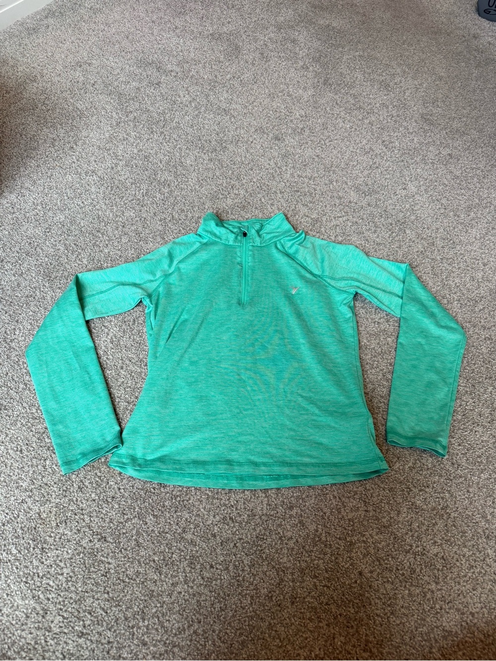 Old Navy Active Teal Striped Performance Top. Large L 10-12